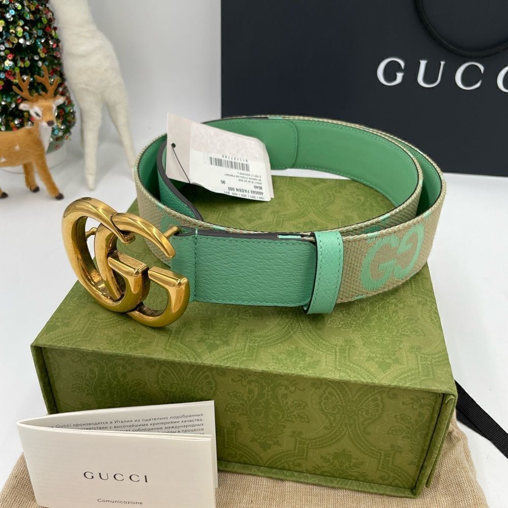 Women’s Gucci GG Supreme, Marmont, leather belt 95 cm/38 inches made in Italy - Picture 5 of 8